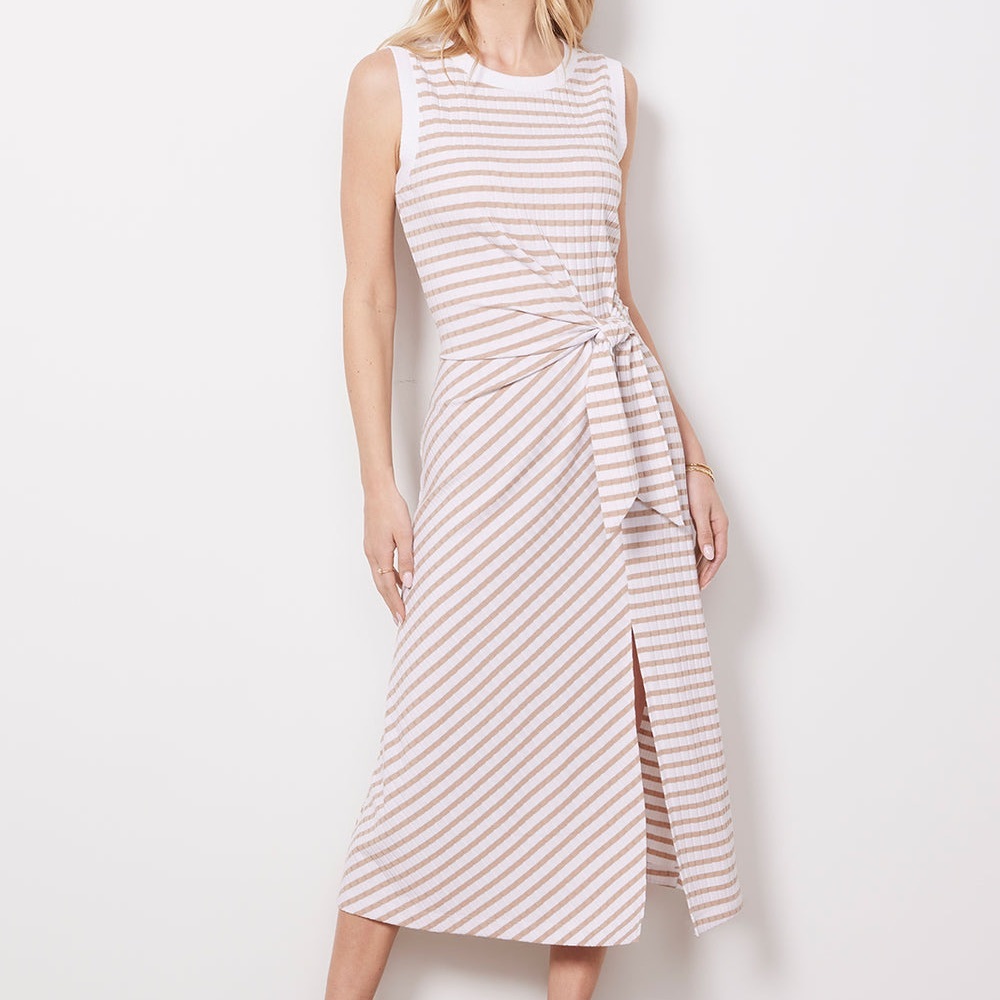 Evereve Aster Tank Asymmetrical Wrap Midi Dress Size XS